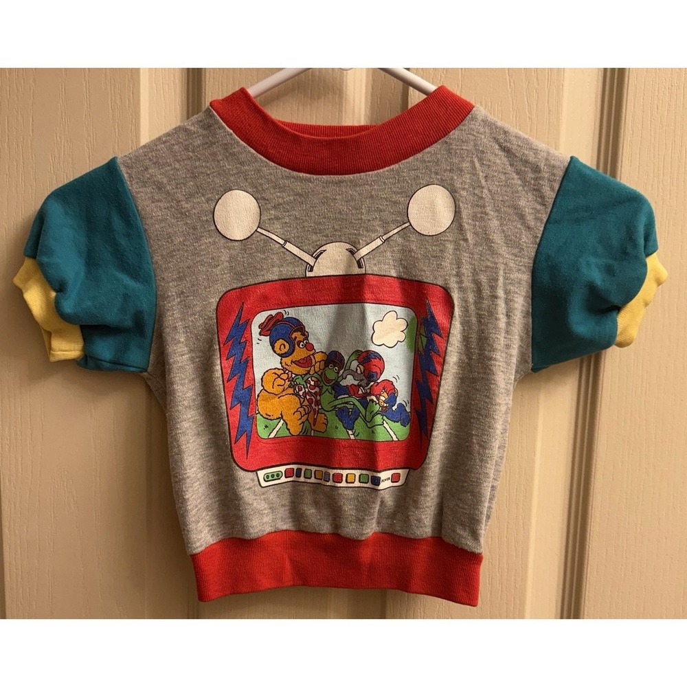 Vintage‎ 90s Muppets Sweatshirt Kids Size 4T USA Multicolor Rare